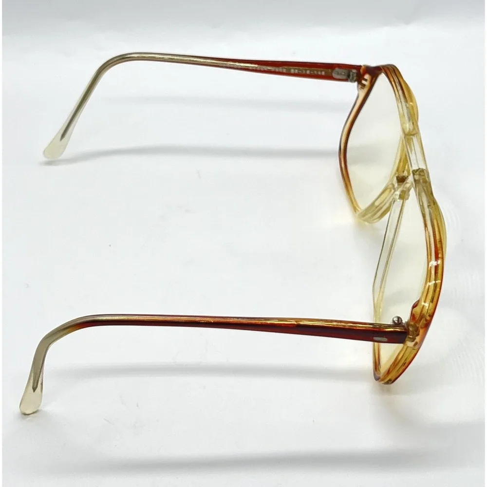 Vintage Zimco Kennedy Aviator Eyeglasses Frames Brown Fade 58-16-145